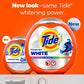 Tide Power PODS White Laundry Detergent Pacs, 63 Count, Brilliant Whitening + Color Protect