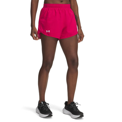 Under Armour Womens Fly by Shorts, (681) Shaded Fuchsia/Shaded Fuchsia/Reflective, XX-Large