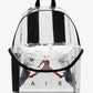 Nike Jordan Clear Backpack With Matching Accessory Case 2pc 2 Piece Set 3 Pocket (Black/Red)