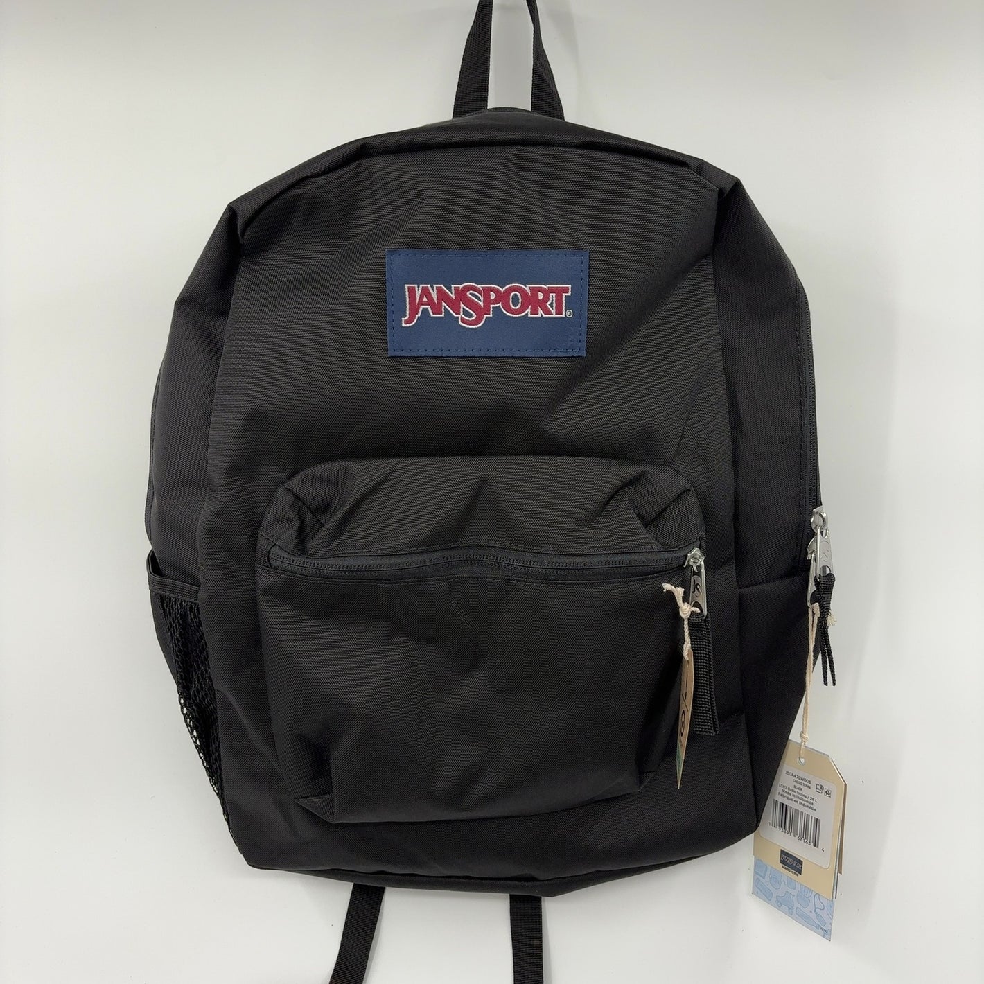 JanSport Cross Town Backpack 17" x 12.5" x 6" - Simple Bag for Everyone with 1 Main Compartment, Front Utility Pocket - Premium Class Accessories - Black