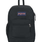 JanSport Cross Town Plus Backpack - Large Main Compartment, Side Water Bottle Pocket, 15-Inch Padded Laptop Sleeve - Black
