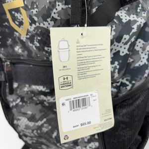 Under Armour Unisex-Adult Utility Baseball Backpack Print, (002) Black / / Metallic Gold, One Size Fits All