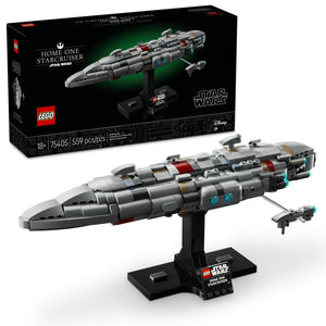 LEGO Star Wars Home One Starcruiser Building Set for Adults - Star Wars Collectibles Set with Display Stand - Building Kit with 559 Pieces - 75405