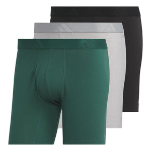 Adidas Mens Boxer Brief Underwear (3-Pack) Luxe Comfort Ultra Soft Rayon Blend