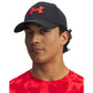 Under Armour Men's Blitzing Cap Stretch Fit, (005) Black / / Racer Red, Large/X-Large