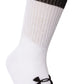 Under Armour Unisex-Adult Essential Crew Socks 6 Pack, (101) White/White/Black, Medium