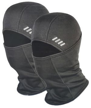 BULA Polartec Convertible Balaclava 4 in 1 - Hood Mask Neck Gaiter - Breathable, Durable and Non-Pilling 2-Pack (US, Alpha, Large, X-Large, Black)