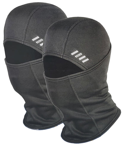 BULA Polartec Convertible Balaclava 4 in 1 - Hood Mask Neck Gaiter - Breathable, Durable and Non-Pilling 2-Pack (US, Alpha, Large, X-Large, Black)