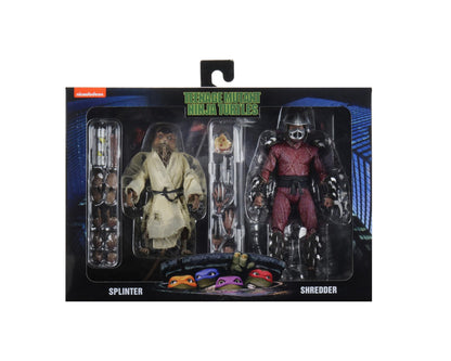 NECA - Teenage Mutant Ninja Turtles (1990 Movie) -7” Scale-Action Figure – Splinter and Shredder 2 Pack