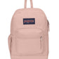 JanSport Cross Town Plus Backpack - Large Main Compartment, Side Water Bottle Pocket, 15-Inch Padded Laptop Sleeve - Misty Rose