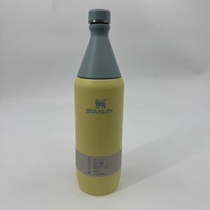 Stanley All Day Slim Bottle 34 oz | Twist On Lid with Leakproof Seal | Slim Design for Travel & Gym | Insulated Stainless Steel | BPA-Free | Pomelo