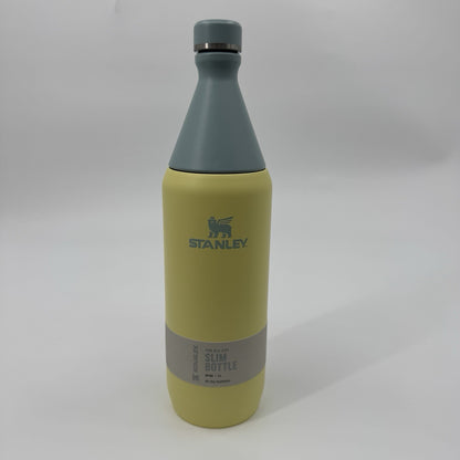 Stanley All Day Slim Bottle 34 oz | Twist On Lid with Leakproof Seal | Slim Design for Travel & Gym | Insulated Stainless Steel | BPA-Free | Pomelo