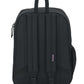 JanSport Cross Town Plus Backpack - Large Main Compartment, Side Water Bottle Pocket, 15-Inch Padded Laptop Sleeve - Black