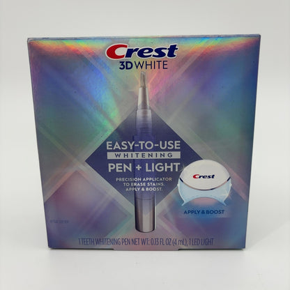 Crest 3DWhite Easy-to-Use Teeth Whitening Pen + Light, 1 Teeth Whitening Pen and 1 Light
