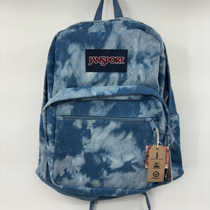 JanSport Right Pack Expressions Backpack – Main Compartment, 15-inch Padded Laptop Compartment, Side Water Bottle Pocket, Utility Pocket with Zippered Rain Flap, Denim Wash Blue