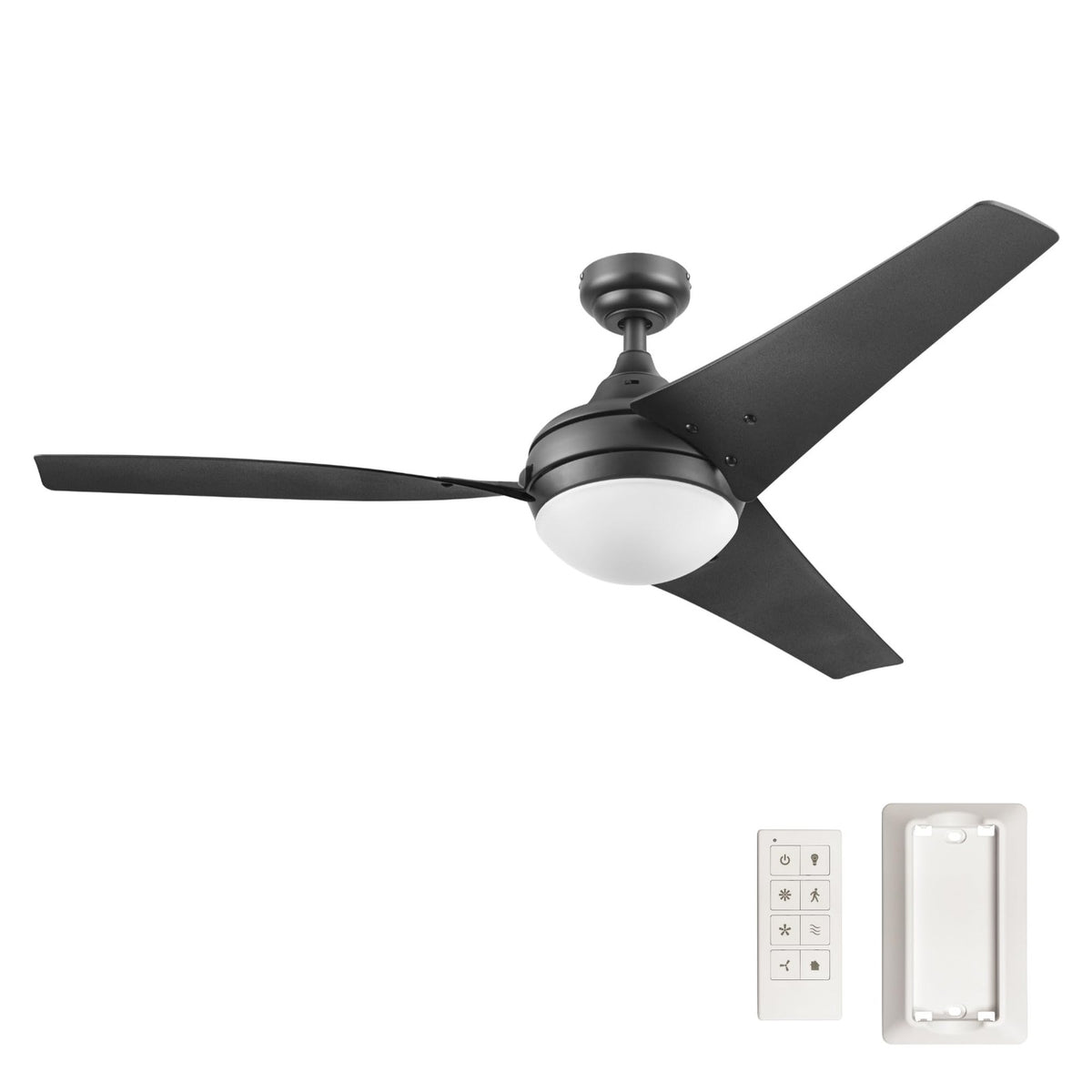 Honeywell Ceiling Fans Neyo, 52 Inch Contemporary Indoor LED Ceiling Fan with Light, Remote Control, Modern High Performance Blades, Reversible Motor Model- 51800-01 (Espresso)