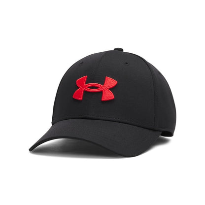 Under Armour Men's Blitzing Cap Stretch Fit, (005) Black / / Racer Red, Large/X-Large