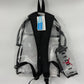 Nike Jordan Clear Backpack With Matching Accessory Case 2pc 2 Piece Set 3 Pocket (Black/Red)