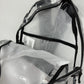 Nike Jordan Clear Backpack With Matching Accessory Case 2pc 2 Piece Set 3 Pocket (Black/Red)