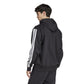 adidas Men's Essentials 3-Stripes Fleece Hoodie, Black/White, XX-Large
