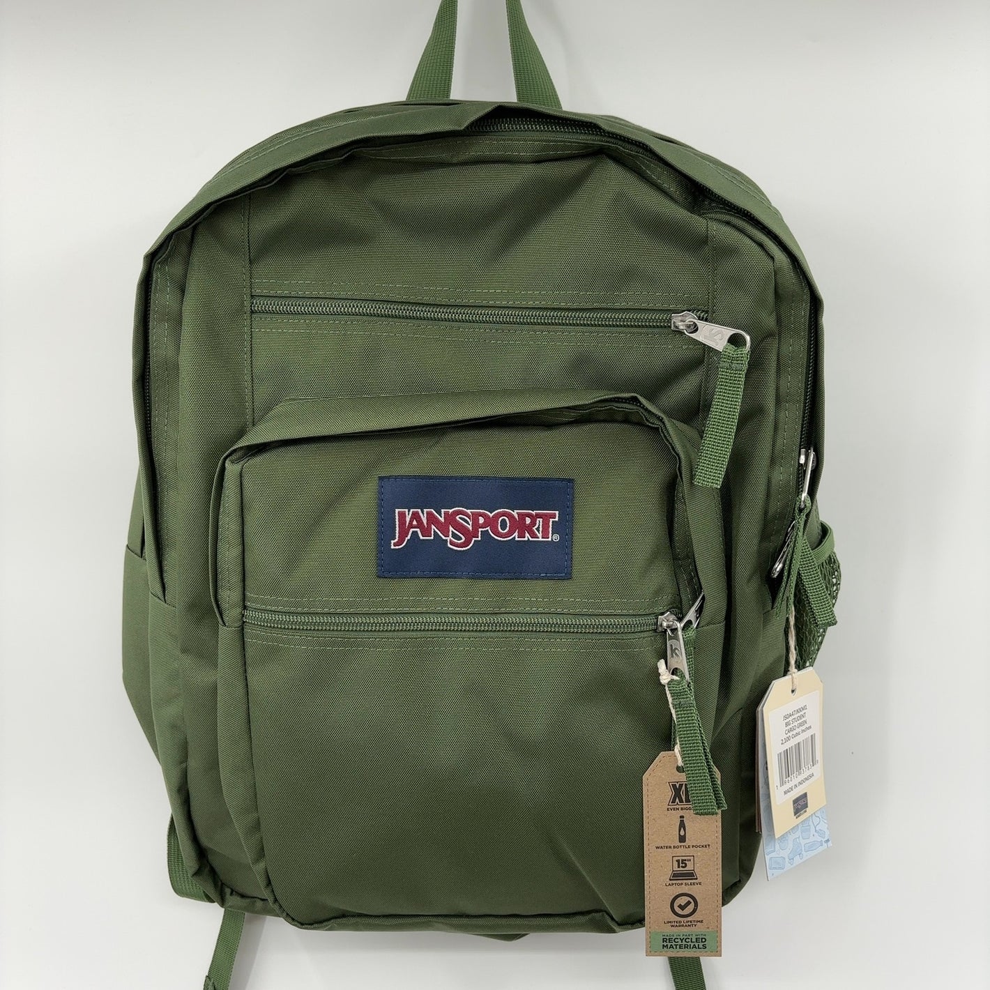 JanSport Laptop Backpack - Computer Bag with 2 Compartments, Ergonomic Shoulder Straps, 15” Laptop Sleeve, Haul Handle - Cargo Green