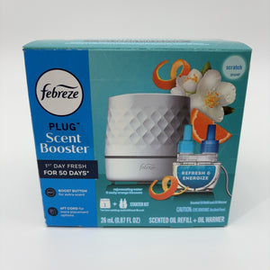 Starter Kit, Oil Diffuser, Air Freshener Plug in, Continuous Scent Device + 1 Refresh & Energize Refill