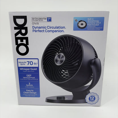 Dreo 11.81 in. H X 7 in. D 3 speed Air Circulator Fan