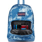 JanSport Right Pack Expressions Backpack – Main Compartment, 15-inch Padded Laptop Compartment, Side Water Bottle Pocket, Utility Pocket with Zippered Rain Flap, Denim Wash Blue