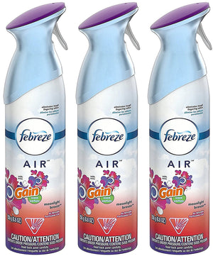Febreze Air Freshener Spray - Gain Moonlight Breeze - Net Wt. 8.8 OZ (250 g) Per Bottle - Pack of 3 Bottles