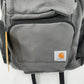 Carhartt 27L Single-Compartment Backpack, Durable Pack with Laptop Sleeve and Duravax Abrasion Resistant Base, Gray