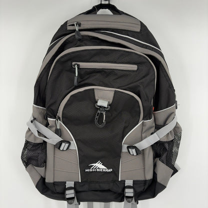 High Sierra Loop Backpack, Travel, or Work Bookbag with tablet sleeve, One Size, Black/Charcoal