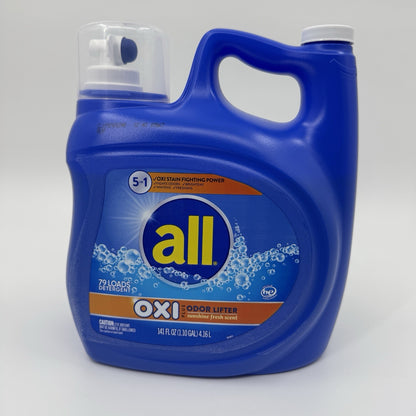All, Fresh Clean Liquid Laundry Detergent Oxi Plus Odor Lifter, 141 Fl Oz