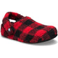 Crocs Unisex Classic Cozzzy Slipper Buffalo Plaid/Varsity Red/Black Mens 3, Womens 5 Medium