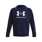 Under Armour Men's Rival Fleece Logo Hoodie, (410) Midnight Navy / / White, XX-Large