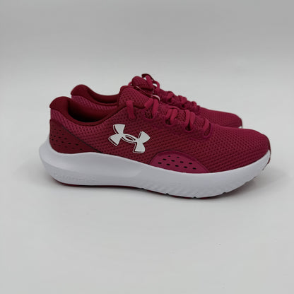 Under Armour Women's Charged Surge 4, (681) Shaded Fuchsia/Crimson Crest/White, 6, US