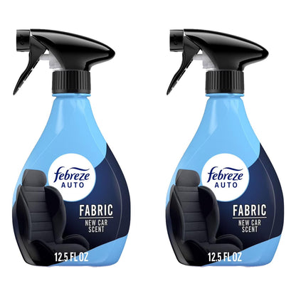 Febreze Fabric AUTO Car Spray Air Freshener, Odor Fighting, New Car, 12.5 fl oz (Pack of 2)