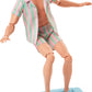 Barbie The Movie Ken Doll, Collectible Wearing Pastel Pink & Green Striped Beach Matching Set with Surfboard & White Sneakers