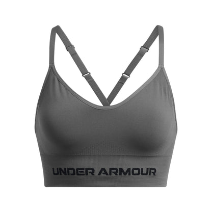 Under Armour Womens Vanish Seamless Low Impact Sports Bra Castlerock/Black X-Large