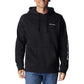 Columbia Mens Trek Long Sleeve Hoodie, Black/CSC Sleeve Logo, Small