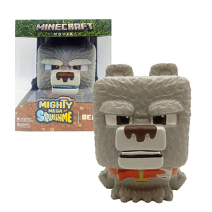 Minecraft Mighty Mega Squishme – Dennis The Wolf – Large Slow-Rise Squishy Toy – Official Minecraft Movie Merchandise (12")