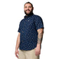 Columbia Mens Rapid Rivers Printed Short Sleeve Shirt, Collegiate Navy Deserted, Small