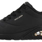 Skechers Women's Uno - Stand On Air Sneaker, Black/Black, 5