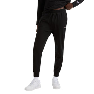 Champion Mens Joggers, Everyday Cotton, Lightweight Lounge Knit For Men, 31" Sweatpants, Black C Patch Logo, XX-Large US
