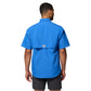 Columbia Mens PFG Bahama II Short Sleeve Fishing Shirt, Vivid Blue, Small