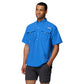 Columbia Mens PFG Bahama II Short Sleeve Fishing Shirt, Vivid Blue, Small