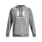 Under Armour Men's Rival Fleece Logo Hoodie, (025) Castlerock Light Heather / / White, Medium
