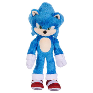 Sonic 3 The Hedgehog The Movie - Official Sega Licensed - Deluxe Sonic Soft Toy - 33cm - Blue Hedgehog - Soft - Realistic Details - Sparkling Eyes - Children's Soft Toy - Collectable - 3 Years +