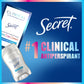 Secret Clinical Strength 100HR Sweat & Odor, Waterproof Soft Solid Antiperspirant Deodorant for Women, 3X Stress Protection, 72hr Sweat & Odor Protection, PH Balancing Minerals, 2.6 oz