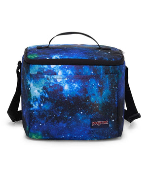 JanSport Super Snack – Insulated Lunch Bag with BPA-Free Liner, Zipper Top Opening, and Adjustable Shoulder Strap, Cyberspace Galaxy