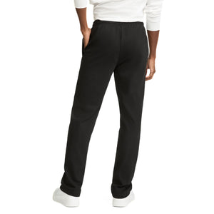 Champion Men's Open-Bottom Lounge Pants, Standard Fit, Lightweight 100% Cotton, Available in Regular and Big & Tall, Black, Medium
